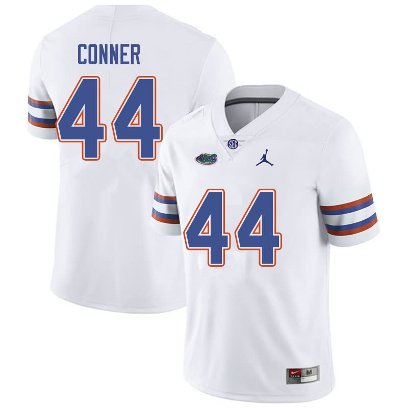 NCAA Florida Gators Garrett Conner Men's #44 Jordan Brand White Stitched Authentic College Football Jersey XAY4264NZ